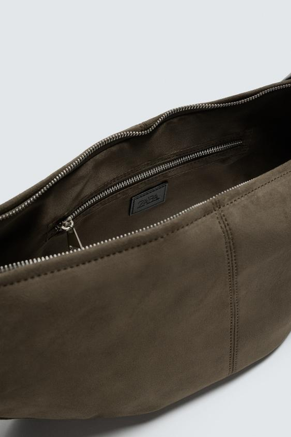 ZARA СУМКА ЧЕРЕЗ ПЛЕЧО, ЗЕЛЕНЫЙ ХАКИ