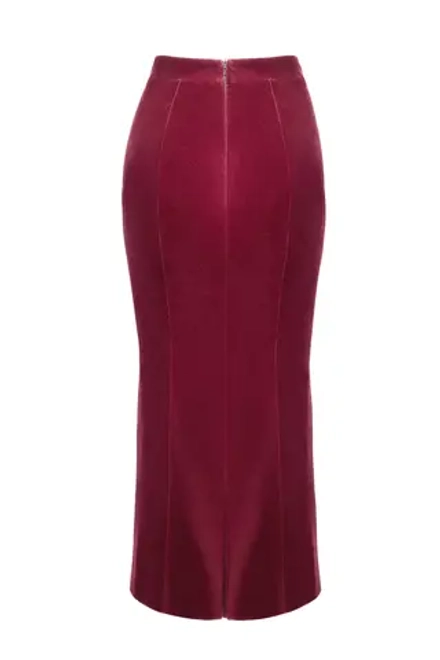 “Velvet moon” Юбка миди годе из шелковистого бархата.