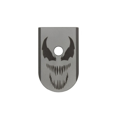 Пятка магазина GP с гравировкой Venom матовая стальная