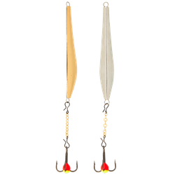 Блесна вертикальная зимняя LUCKY JOHN Double Blade (цепочка, тройник), 60 мм, SG