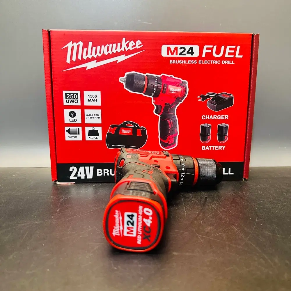 Шуруповерт аккумуляторный бесщеточный Milwaukee 24V / 2АКБ / +сумка