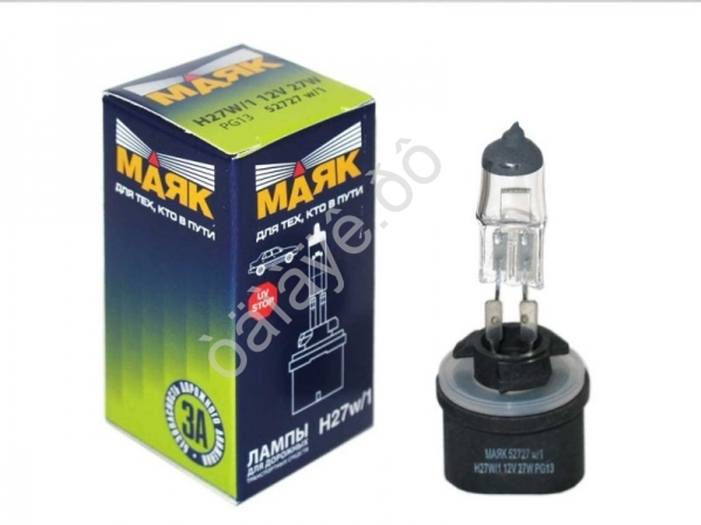 Автолампа H27W1 12V  Маяк Standard PG13 цоколь прямой шт (52727W\1)
