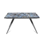 Стол раскладной Asti (140+40+40), керамика глянцевая Lemurian Blue