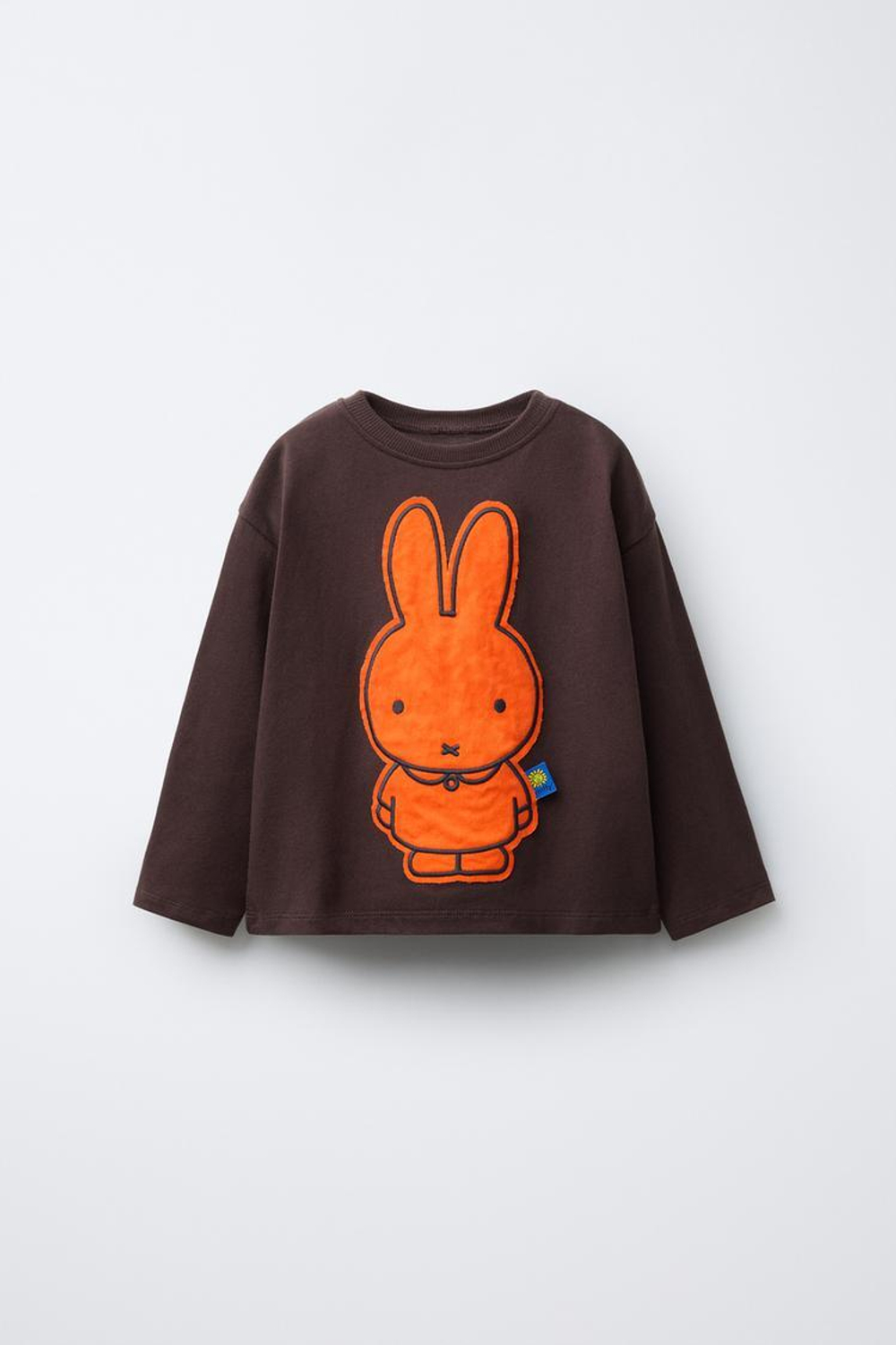 ZARA ФУТБОЛКА С ВЕЛЬВЕТОВОЙ НАШИВКОЙ MIFFY™ MERCIS BV ©, ШОКОЛАДНЫЙ
