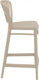 Стул пластиковый полубарный Siesta Contract Portofino, бежевый