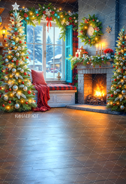 Фотофон "Рождественский уют" арт. ФФ907-58