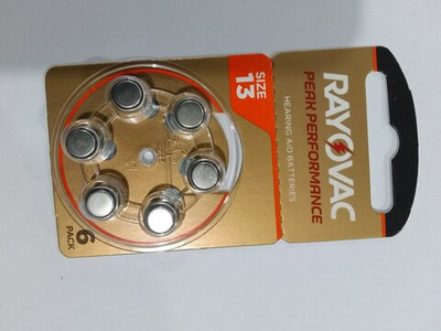 Батарейка RAYOVAC A13 BL-6 (для слуховых аппаратов) (цена за 1 блистер 6 батареек)