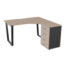 Рабочее место на V-каркасе правое PREGO OFFICE 1600*1400*750 ПОРМ-16ВП
