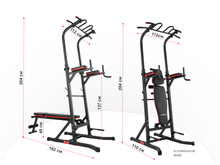 Турник-пресс-брусья со скамьей UNIX Fit POWER TOWER 150P