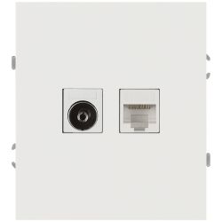 Розетка ЭРА Arktik 16-3110-01 комбинированная RJ45+TV белый | Эра Arktik