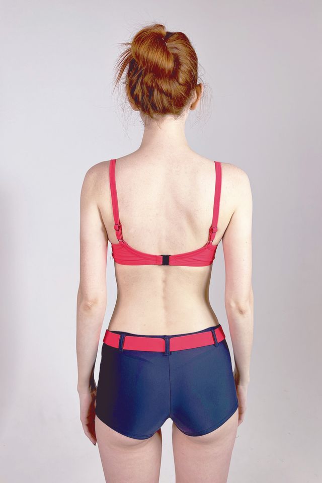 Раздельный купальник пуш-ап с шортиками