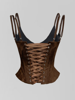 Корсет Agdali Brand замшевый однотонный с двойными лямками