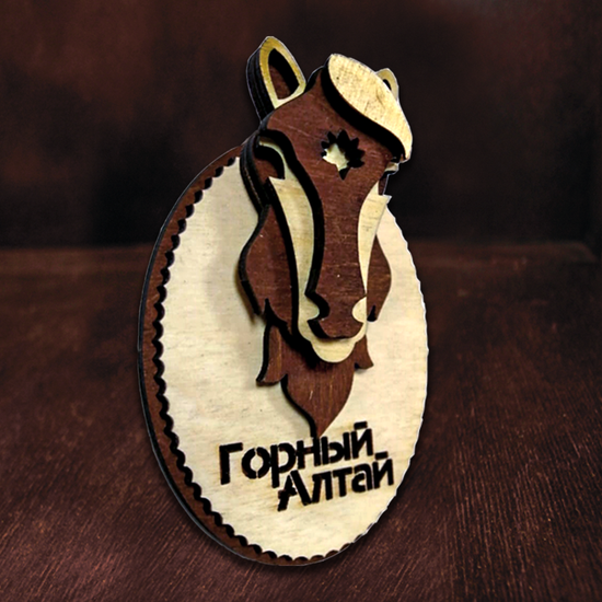 Магнит Лошадь  3D