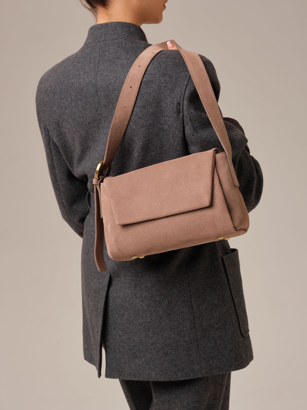 Замшевая сумка Nova DBR 31391 капучино