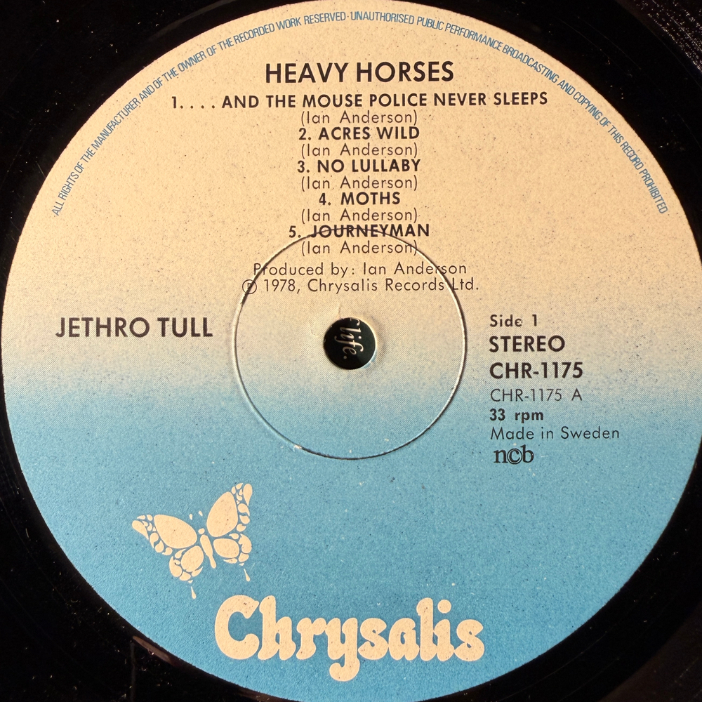 Jethro Tull - Heavy Horses (Швеция 1978г.)