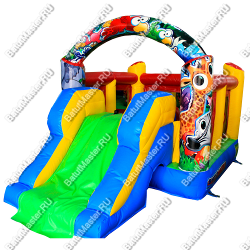 Детский надувной батут "Детская смекалка с принт печатью"