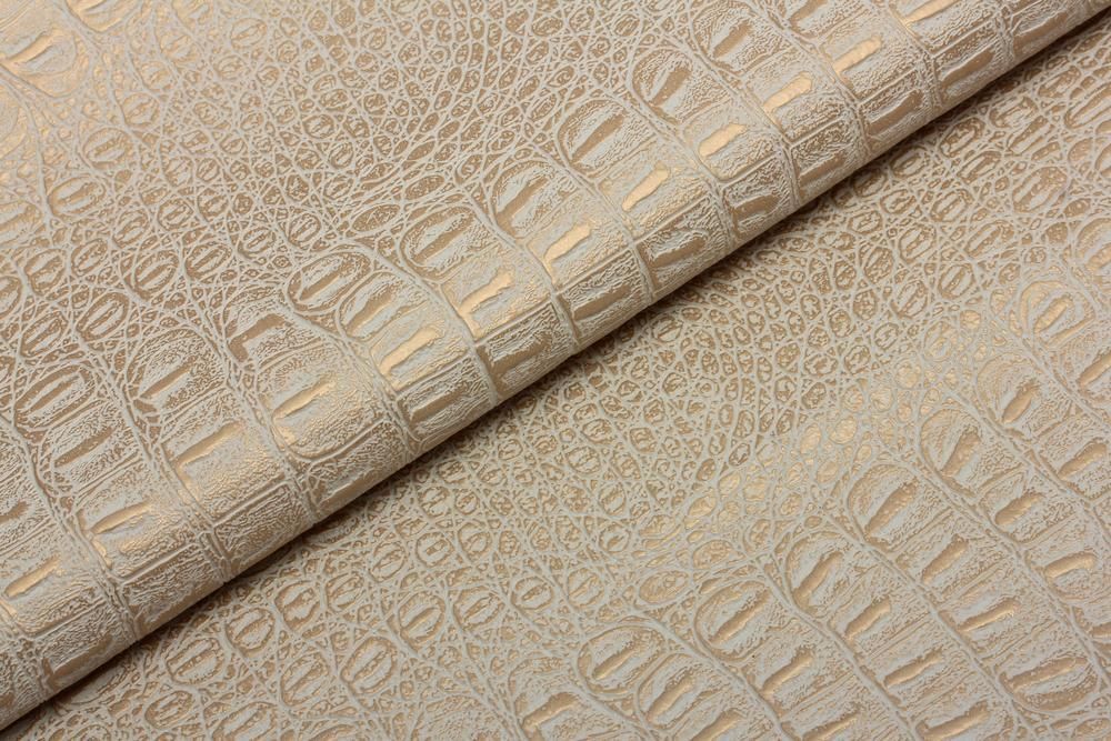 Искусственная кожа KVS 218 Croco white gold (Кроко вайт голд)