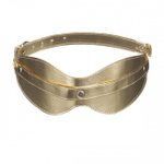 Маска на глаза из искусственной кожи (золотая) (Цвет: золотой)