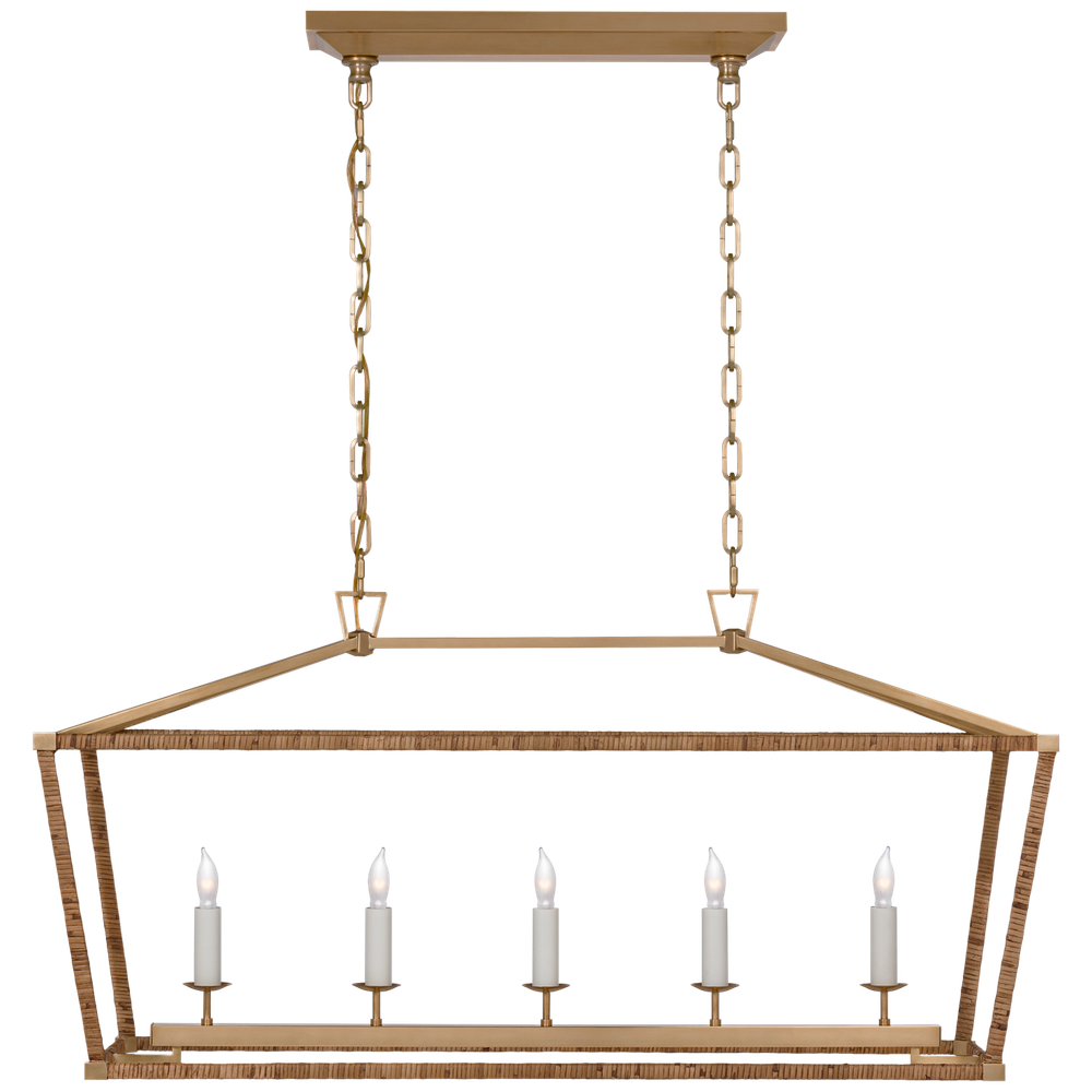 Люстра Visual Comfort Darlana Medium Rattan Wrapped Linear Lantern
