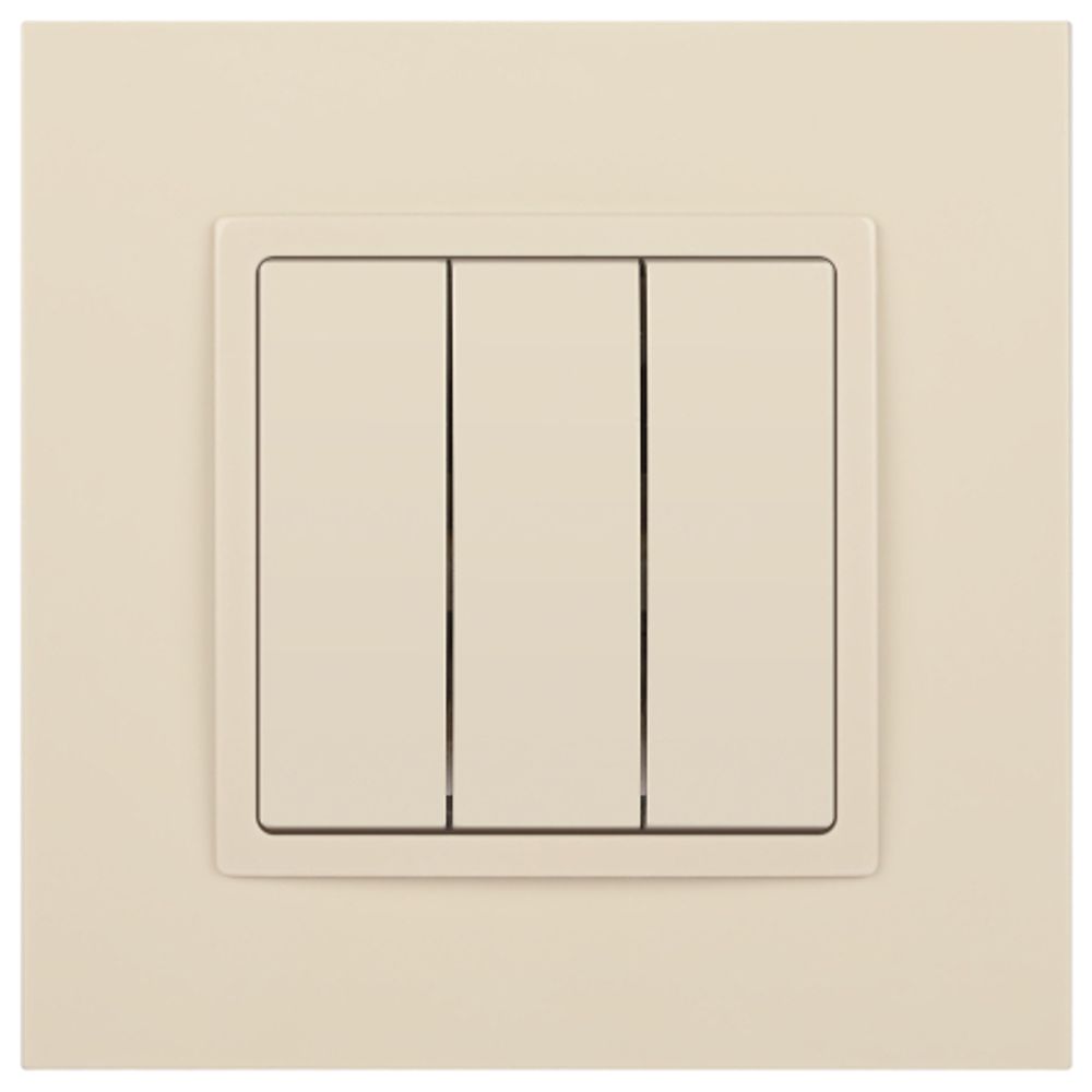 Выключатель ЭРА Elegance 14-1107-02 тройной 10АХ-250В IP20 слоновая кость