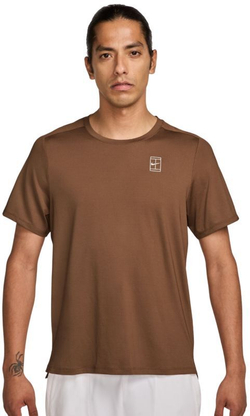 Мужская теннисная футболка Nike Court Advantage Dri-Fit Tennis - Коричневый