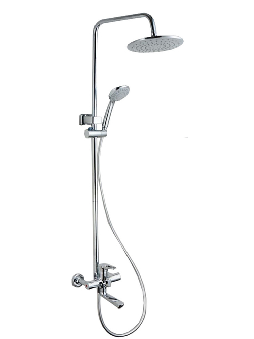 Смеситель ZEGOR с душевой стойкой тропический душ PUD16-A045ДН25