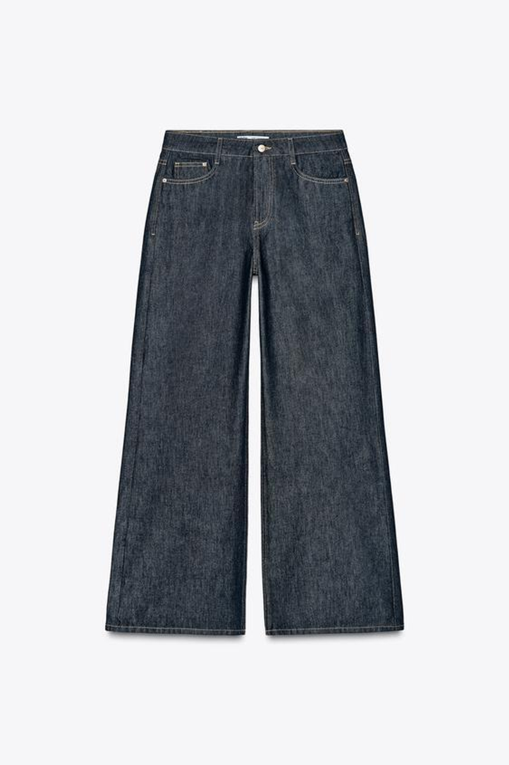 ZARA ДЖИНСЫ Z1975 WIDE LEG С ВЫСОКОЙ ПОСАДКОЙ, СИНИЙ