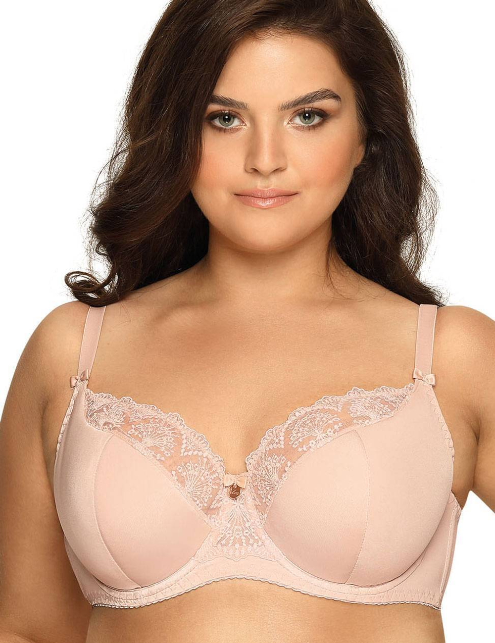 Бюстгальтер Freesia с сшивными чашками и кружевом (Размер: 70F) (Цвет: телесный)