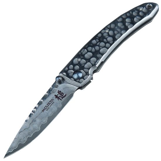 Складной нож Mcusta Damascus Blade Tsuchi Small MC-0113D c клинком из стали VG-10 San Mai (Laminated Stainlesss Damascus) рукоять Stainless Steel
