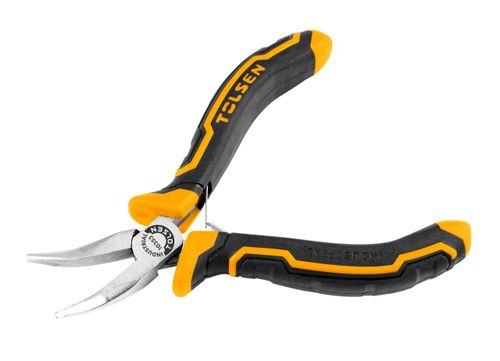 TOLSEN (TT10353) Плоскогубцы тонконосые "GRIPro", 115 мм, мини, загнутые