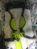 Санки-коляска Ника детям 8-2 рисунок с жирафом лимонный (арт. НД8-2/1)