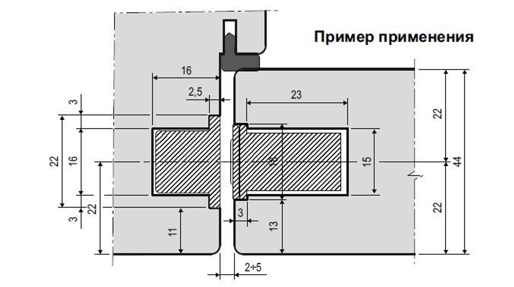 Замок Магнитный для межкомнатных дверей Touch, комплект WC с л/п и ответной частью