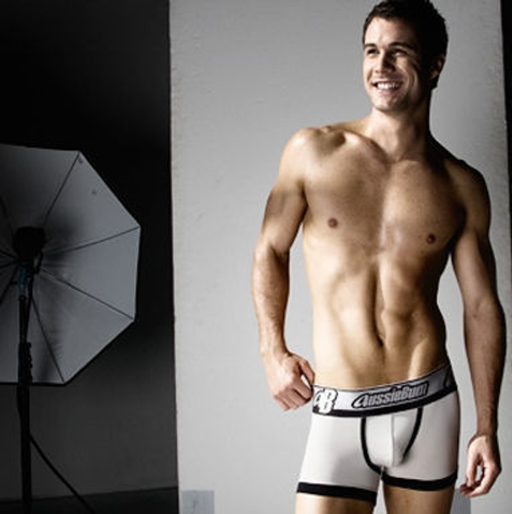 Мужские трусы хипсы Aussiebum Lightening Hip Black & White