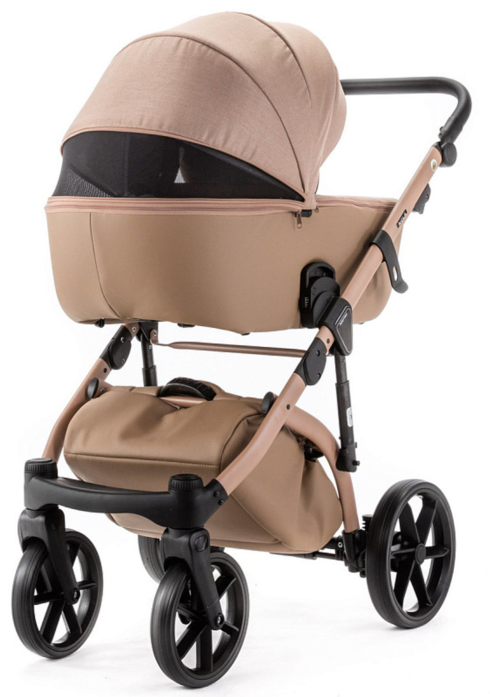 Детская коляска Adamex Nola Natura 2 в 1 N-5-CAMEL (Т.БЕЖ + Т.БЕЖ.КОЖА)