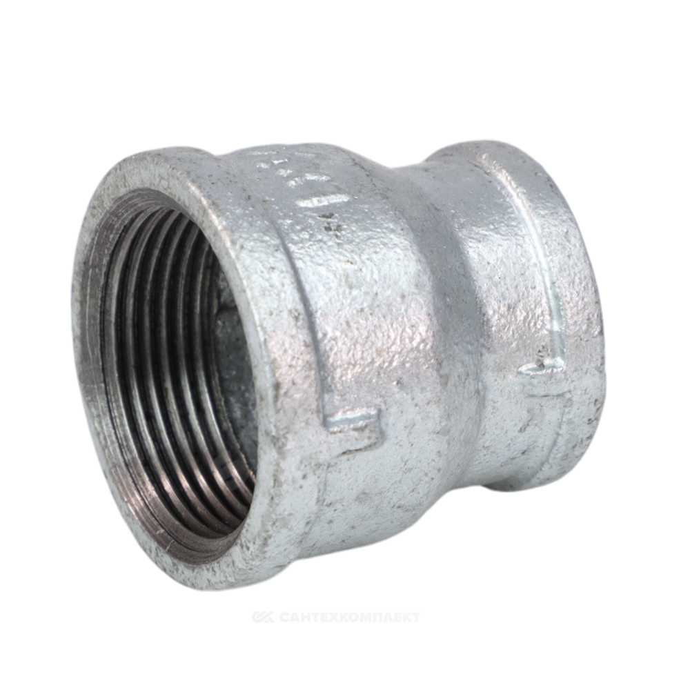 Муфта переходная чугун оц Ду 20х15 (3/4"х1/2") ВР Fittex PLUS