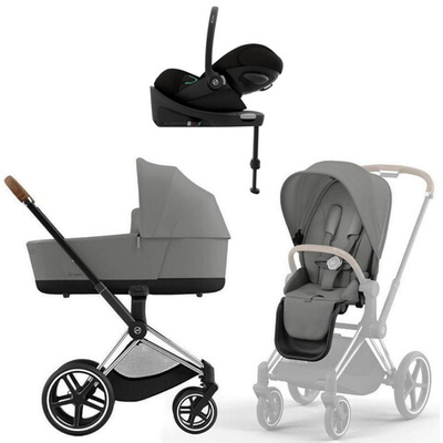Коляска Cybex Priam IV Chrome Brown complete Cloud G Magic Black Base G 4 в 1 Mirage Grey