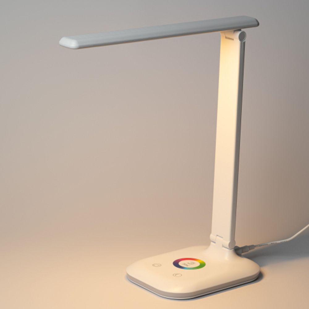 Настольный светильник ЭРА NLED-502-11W-W светодиодный с RGB ночником белый