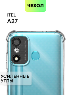 Чехол BROSCORP для Itel A27 (арт. ITEL-A27-HARD-TPU-TRANSPARENT)