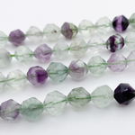 Бусины Флюорит крупной огранки, размер около 8,8-9*7,8-8 мм, цена за 22 шт (1/2 нити)