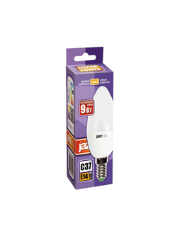 Лампа светодиодная PLED-SP 9Вт C37 свеча 3000К тепл. бел. E14 820лм 230В JazzWay 2859457A