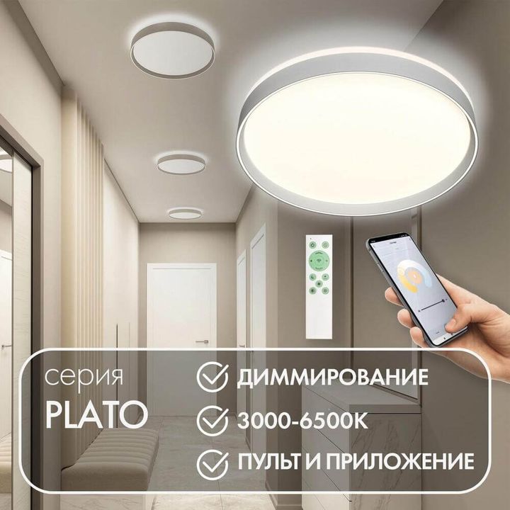Потолочный светодиодный светильник Denkirs Plato DK6511-WH
