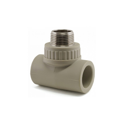 Тройник комбинированный НР Valfex, DN 20x20, PN 25, G-1/2'', НР, серый