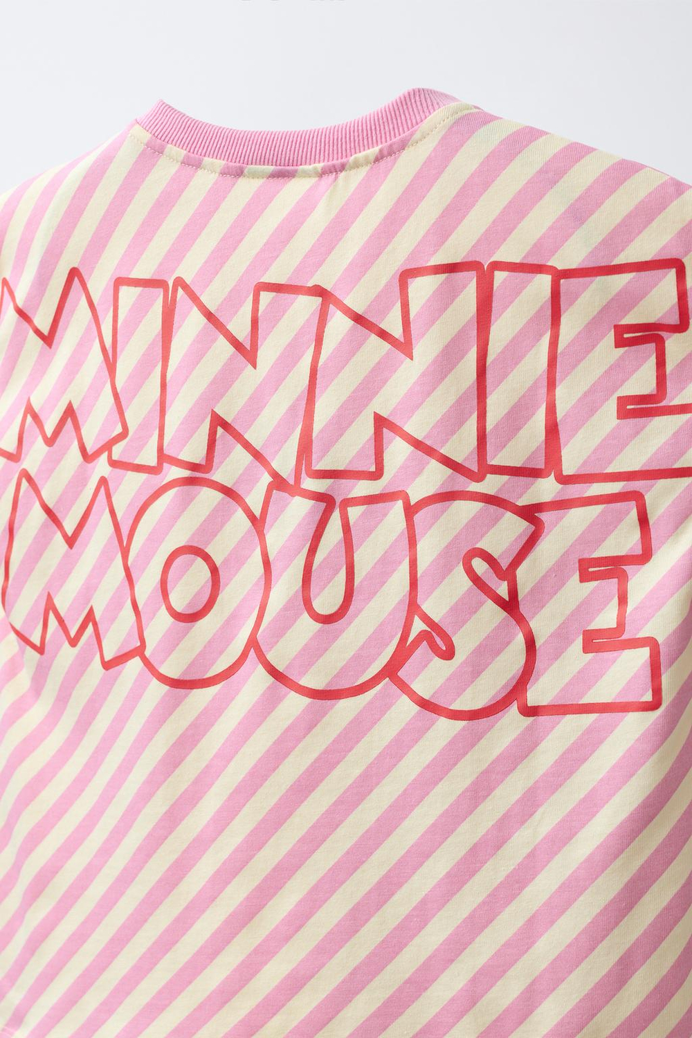 ZARA ФУТБОЛКА В ПОЛОСКУ С РЕЗИНОВОЙ НАШИВКОЙ MINNIE MOUSE © DISNEY, ПОЛОСКИ