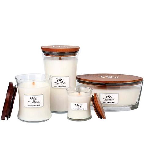 Белый чай и жасмин, ароматическая свеча, WoodWick