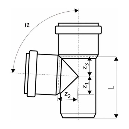 Тройник 75*75/87,5