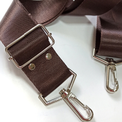 Гитарный ремень однотонный 4см Шоколад сатин