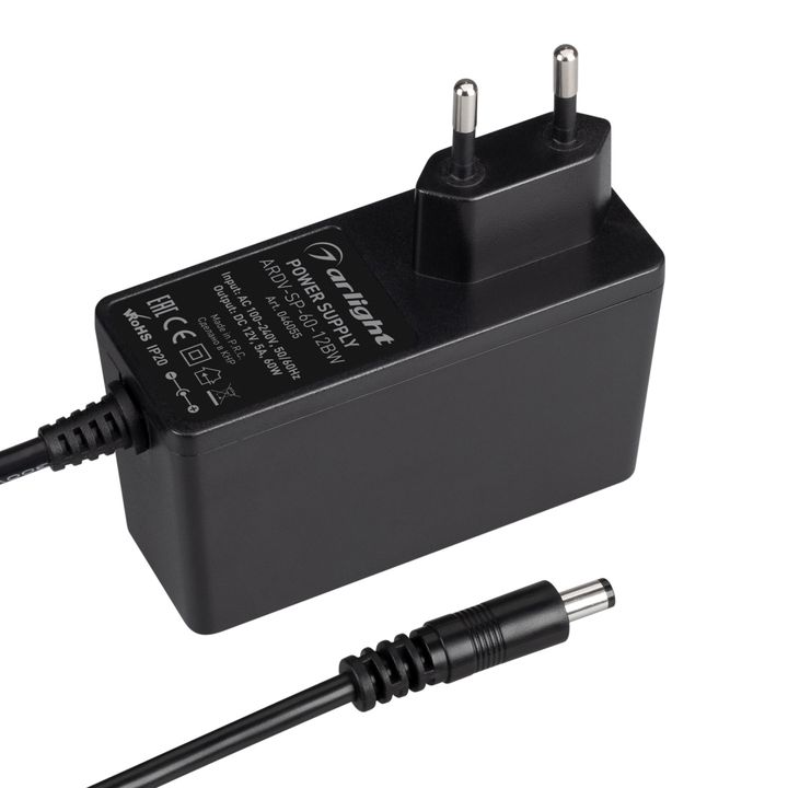 Блок питания ARDV-SP-60-12BW (12V, 5A, 60W) Arlight 046055