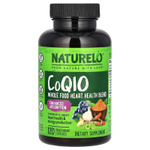 NATURELO, CoQ10, смесь из цельных продуктов для здоровья сердца, 120 вегетарианских капсул