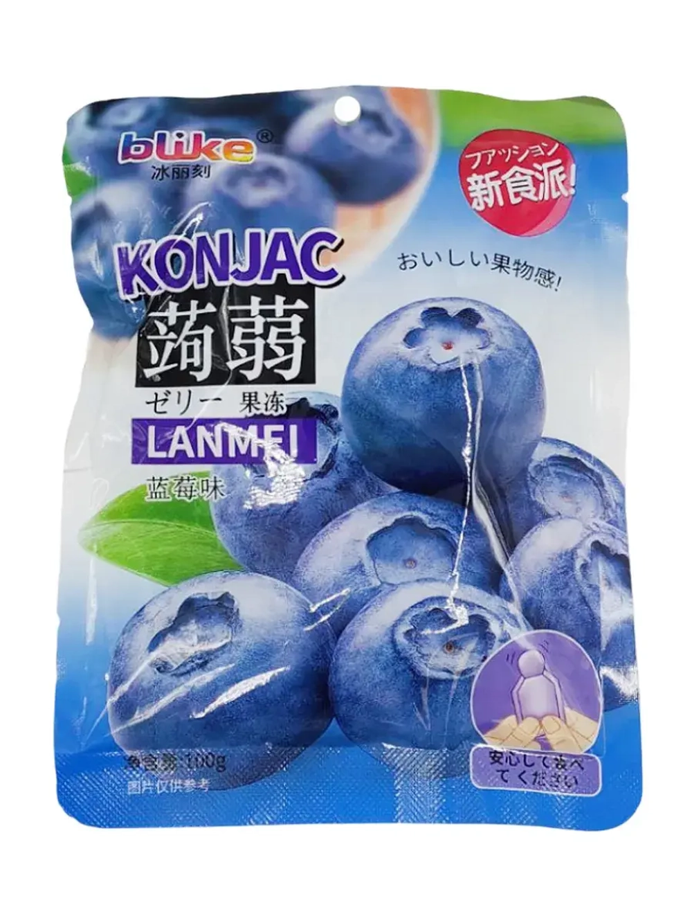 Желе с конжаком Конняку со вкусом Черники 100 г * 5 шт