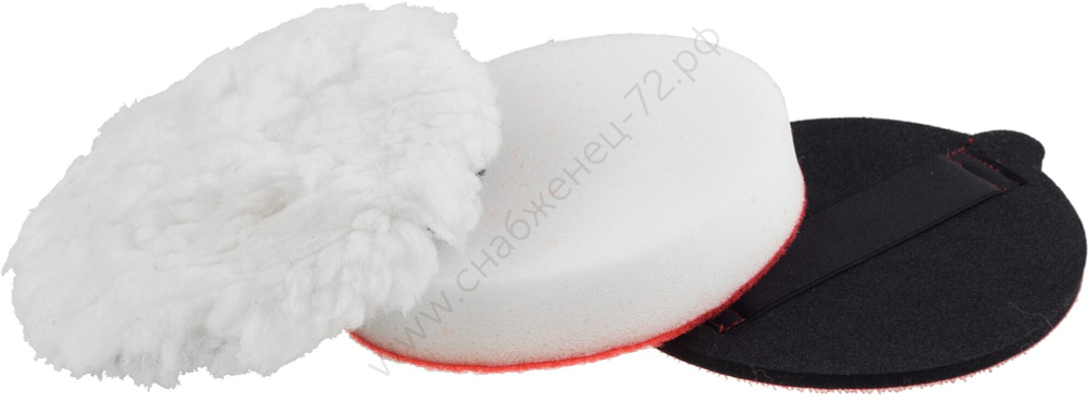 ЗУБР 125мм,3шт., Набор полировальных ручных насадкок (3590-125-H3)